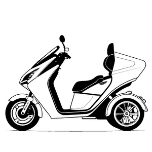 Bezauberndes Trike mit zwei Sitzen und Sternenrädern Ausmalbild für kleine Abenteurer