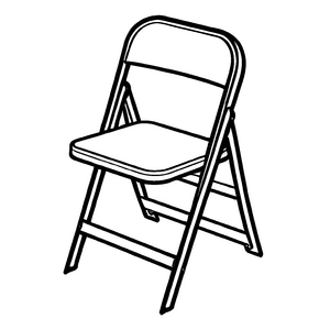 Kreativer Klappstuhl mit außergewöhnlichem Design Ausmalbild für neugierige Designfreaks