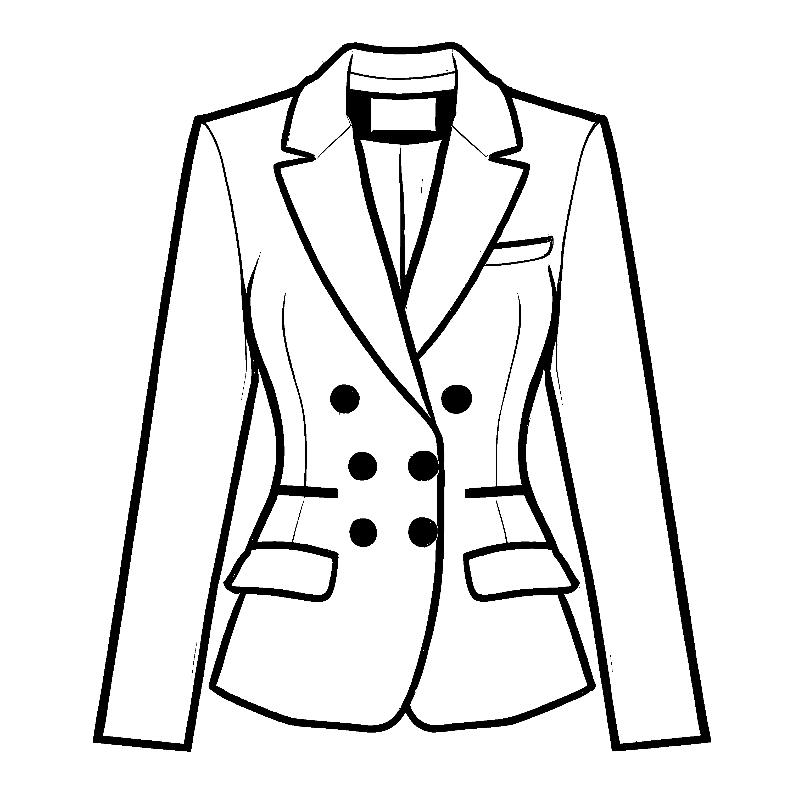 Bezaubernder Damen-Blazer mit schicker Krawatte Malvorlage für modische Fantasten