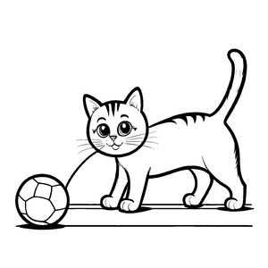 Märchenhaftes Katzenspielzeug-Malbild zum kreativen Zeitvertreib