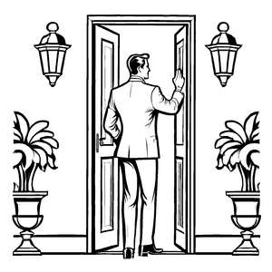Interessantes Butler-Malbild zum kreativen Zeitvertreib