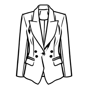 Schlichte Damenjacke mit eleganten Knöpfen Ausmalbild für stylische Trendsetter