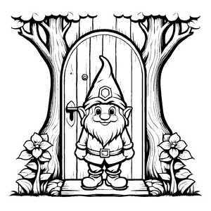 Fröhliches Gnome-Bastelmotiv für spannende Malzeit