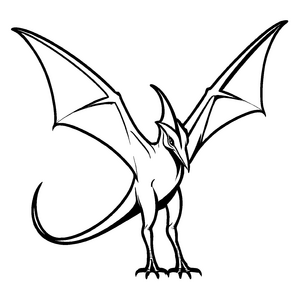 Beeindruckender Pteranodon über schimmerndem Ozean Malvorlage für abenteuerlustige kleine Entdecker