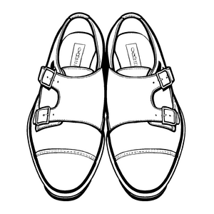 Schicke Sandalen mit glitzernden Schnallen Malvorlage für stilbewusste kleine Trendsetter