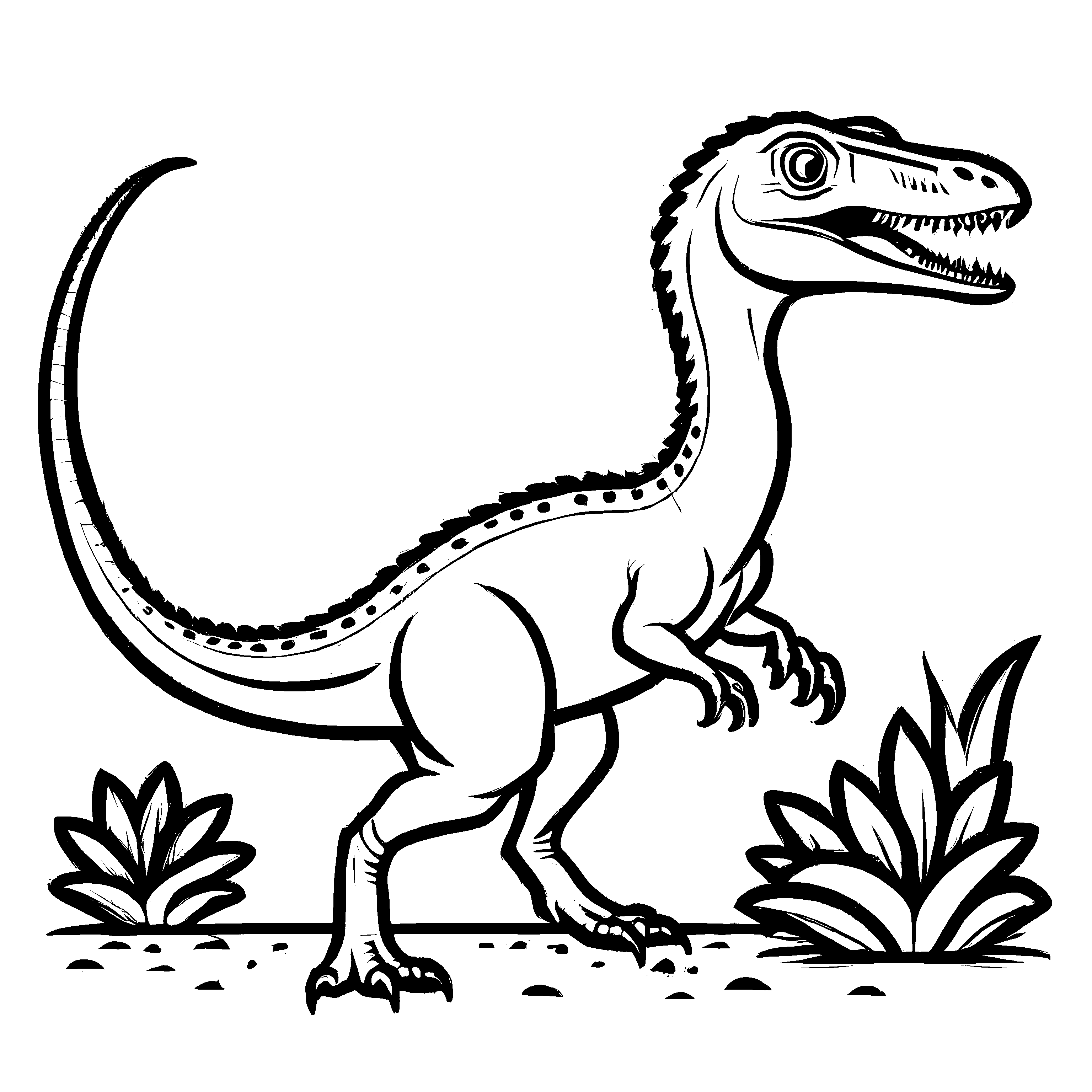 Faszinierender Compsognathus unter schimmernden Sternen Bastelmotiv für neugierige Abenteuerlustige