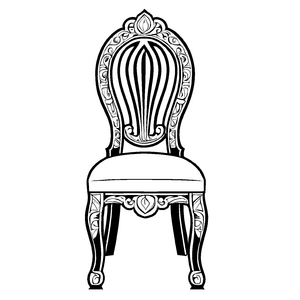 Bezaubernder Esszimmerstuhl mit elegantem Diamantenmuster Ausmalmotiv für junge Stilbotschafter
