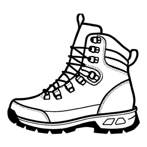 Robuste Wanderschuhe mit fantasievollen Schnürsenkeln Malmotiv für abenteuerlustige Entdecker