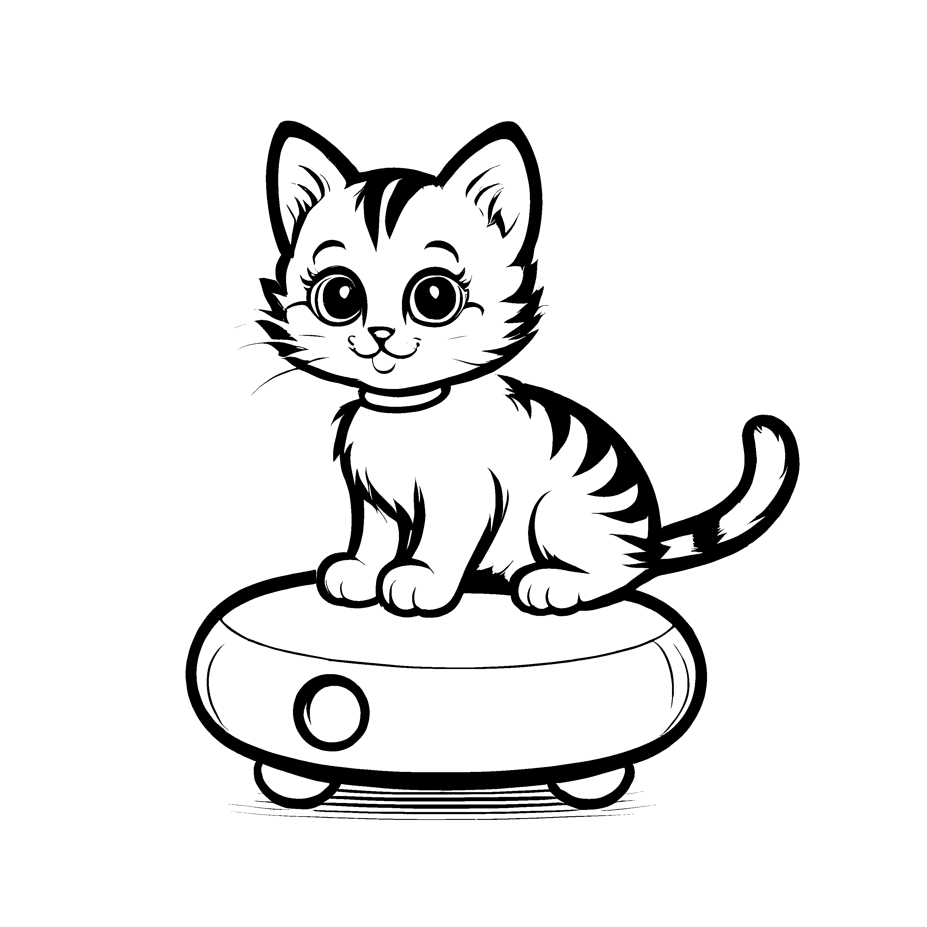 Großartige Katzenspielzeug-Ausmalvorlage zum kreativen Zeitvertreib