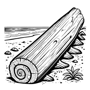 Fantasievolles Treibholz-Malbild für kleine Künstler