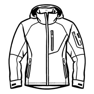 Sportliche Herrenjacke mit praktischen Taschen und Zipper Ausmalvorlage für abenteuerlustige Fashion-Fans