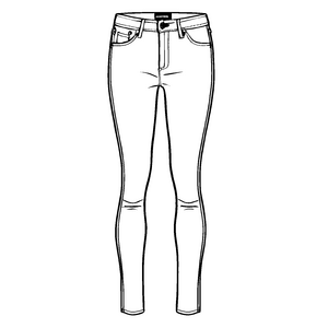 Moderne Blue Jeans mit lässigem Stil Ausmalvorlage für coole Trendsetter