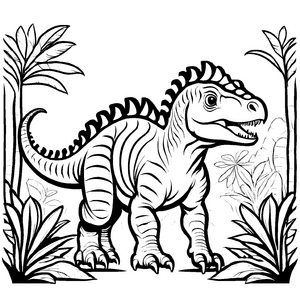Imposanter Pachycephalosaurus mit markantem Kopf Malvorlage für abenteuerlustige Entdeckerस्