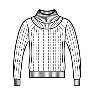 Modischer Herrenpullover mit trendigem Rumpfdesign Ausmalvorlage für junge Stilforscher