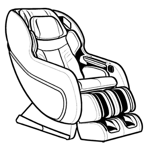 Stilvoller Massagesessel in elegantem Design Ausmalvorlage für neugierige Entspannungsexperten und kreative Auszeitmacher