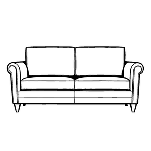 Gemütliche Couch mit stilvollen Armlehnen Ausmalmotiv für träumerische Wohnkünstler