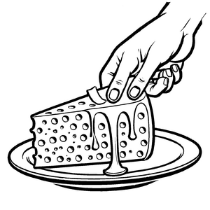 Buntes Käse-Bastelmotiv für kleine Künstler