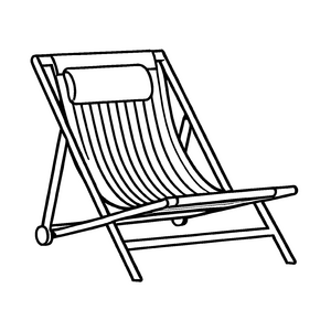Lustiges Gartenstühle-Ausmalbild für kreative Momente