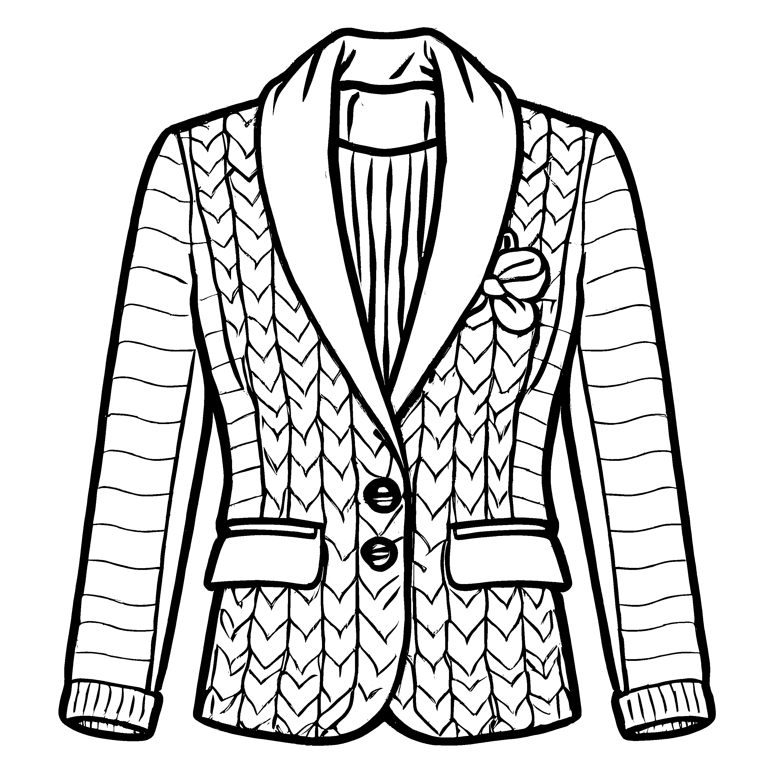 Futuristischer Damen-Blazer mit stylischem Kragen Malvorlage für trendige Outfit-Entdecker