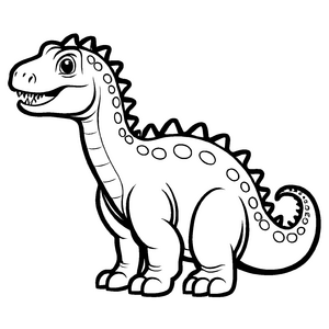 Faszinierender Iguanodon mit scharfen Zähnen Ausmalbild für kleine Urzeit-Entdecker