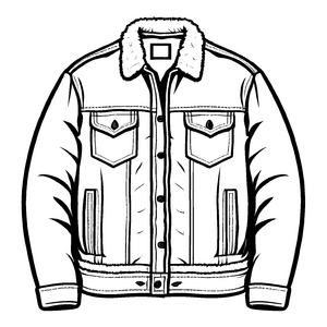 Klassische Herrenjacke mit tollem Kragen Malvorlage für abenteuerlustige Trendsetter