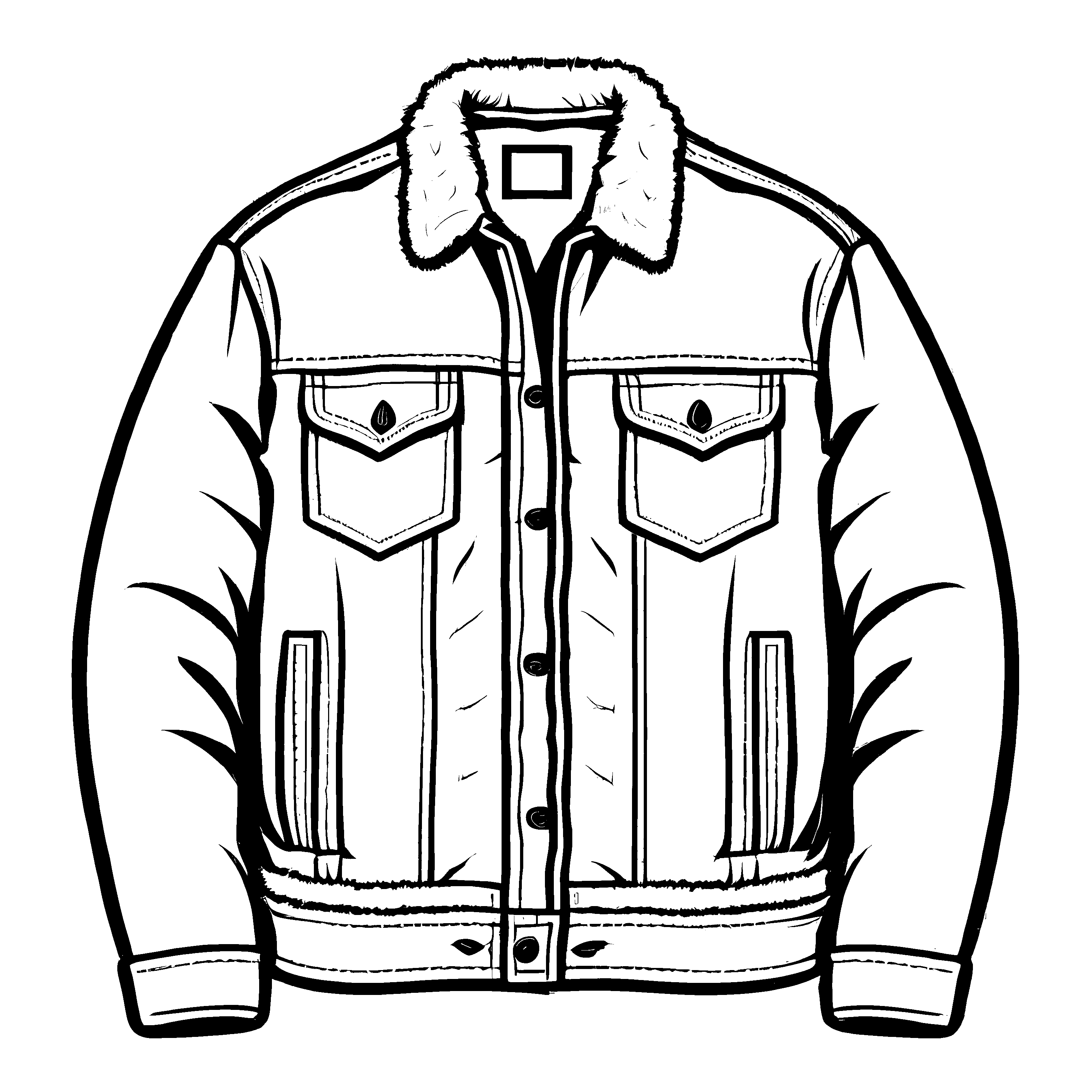 Klassische Herrenjacke mit tollem Kragen Malvorlage für abenteuerlustige Trendsetter