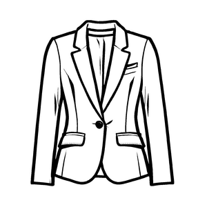 Stilvoller Damen-Blazer mit eleganten Streifen Malvorlage für fantasievolle Designerstars