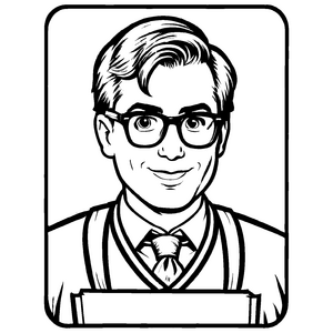 Fröhliches Nerds-Bastelmotiv für kreative Kids