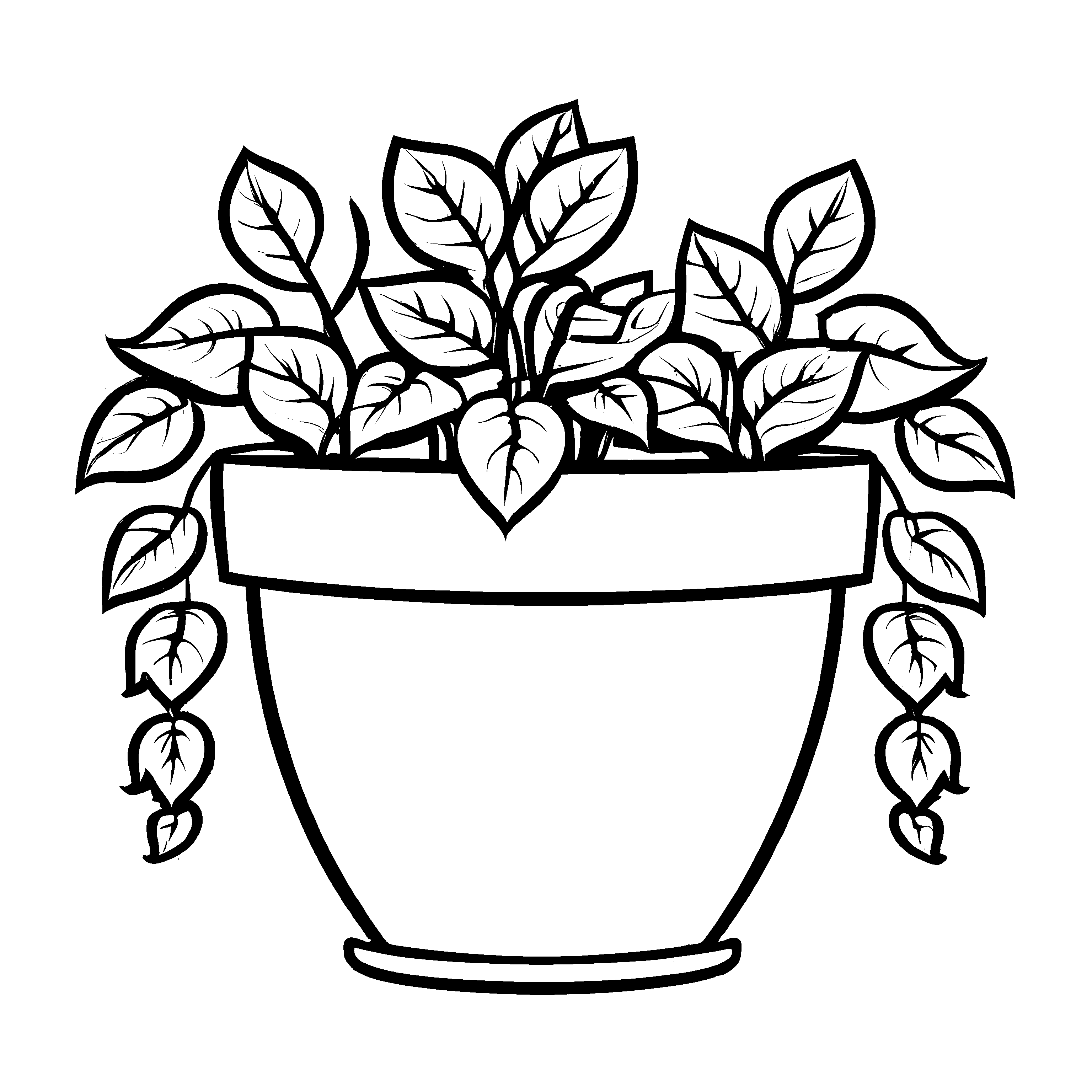 Kindgerechtes Blumenkübel-Malbild für den Bastelspaß