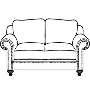 Gemütliches Zweisitzer-Sofa mit knuffigen Knöpfen Bastelmotiv für kleine Wohnkunstwerker