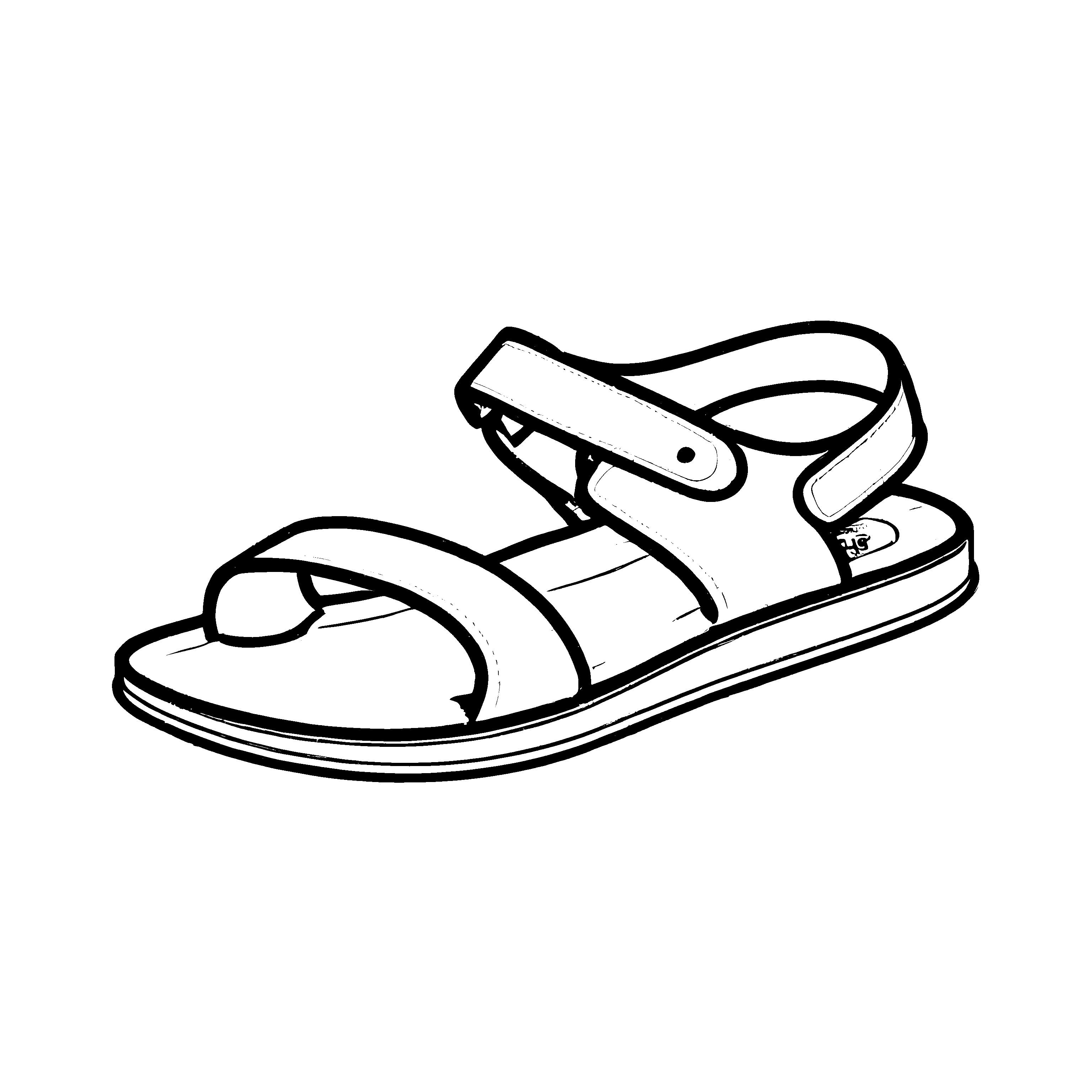 Bequemer Herrenschuh-Sandale mit elegantem Design Ausmalvorlage für modische Entdecker