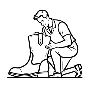 Witziges Schuhmacher-Bastelmotiv für Groß und Klein