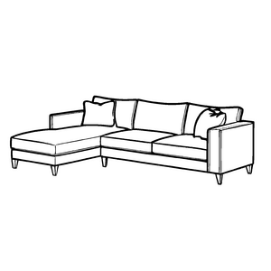 Stylisches Designer-Sofa im Blockdesign Ausmalmotiv für kleine Wohnkünstler