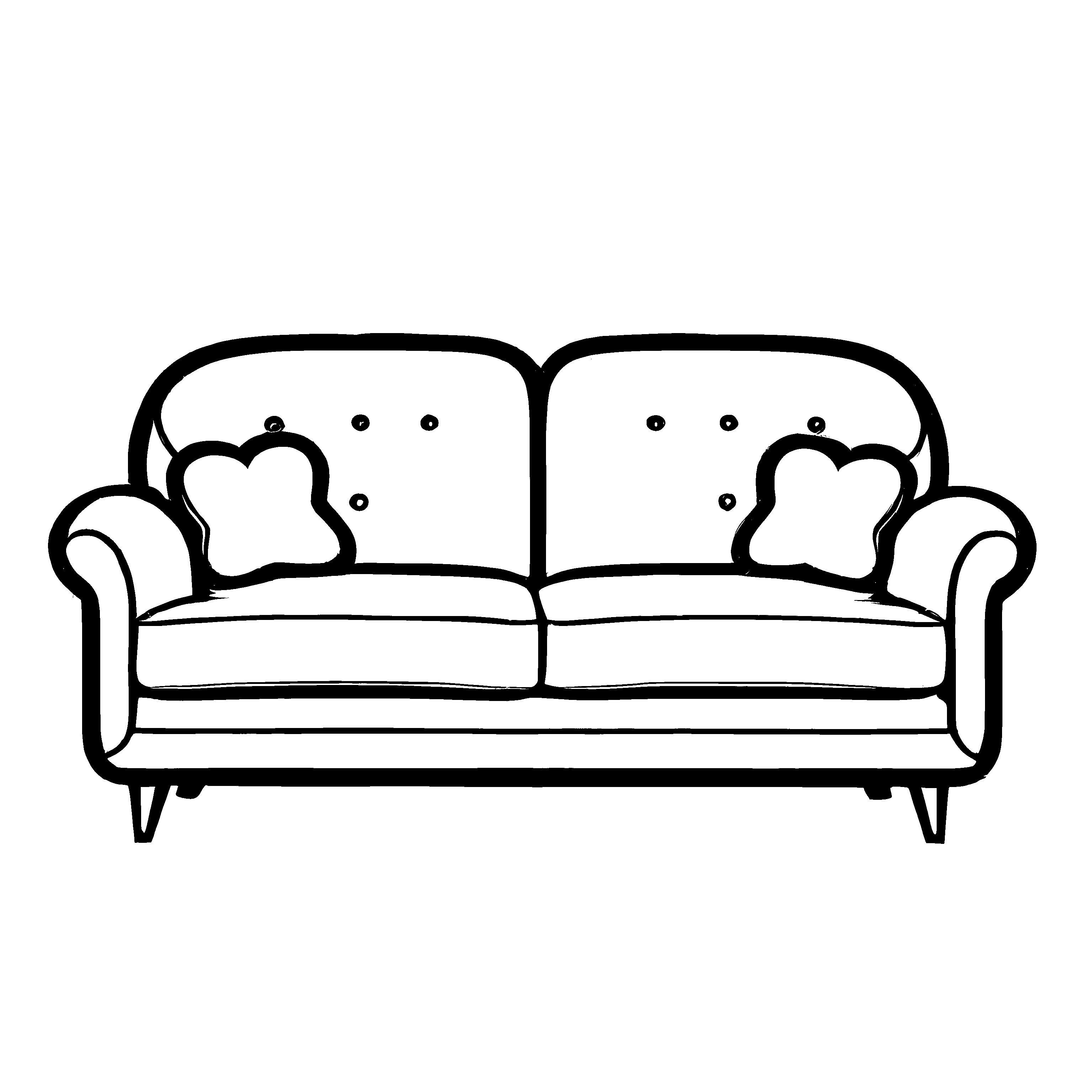 Bequeme Couch mit zauberhaften Sternenmotiven Ausmalbild für träumerische Einrichtungsabenteurer