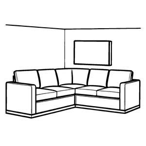 Bequemes Zweisitzer-Sofa mit stilvollem Tisch Ausmalmotiv für fröhliche Wohnraumdesignern