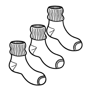 Drei stylishe Herrensocken mit zauberhaften Symbolen Ausmalmotiv für fantasievolle Trendsetter