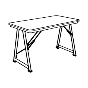 Stylischer Klapptisch mit bunten Kunstutensilien Ausmalvorlage für kreative Meisterköpfe und künstlerische Entdecker