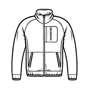 Moderne Herrenjacke mit cleverem Reißverschlussdesign Ausmalbild für stilbewusste Abenteurer