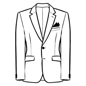 Stilvolles Herren Sakko mit charmantem Taschentuch Ausmalmotiv für elegante Junge Modefans