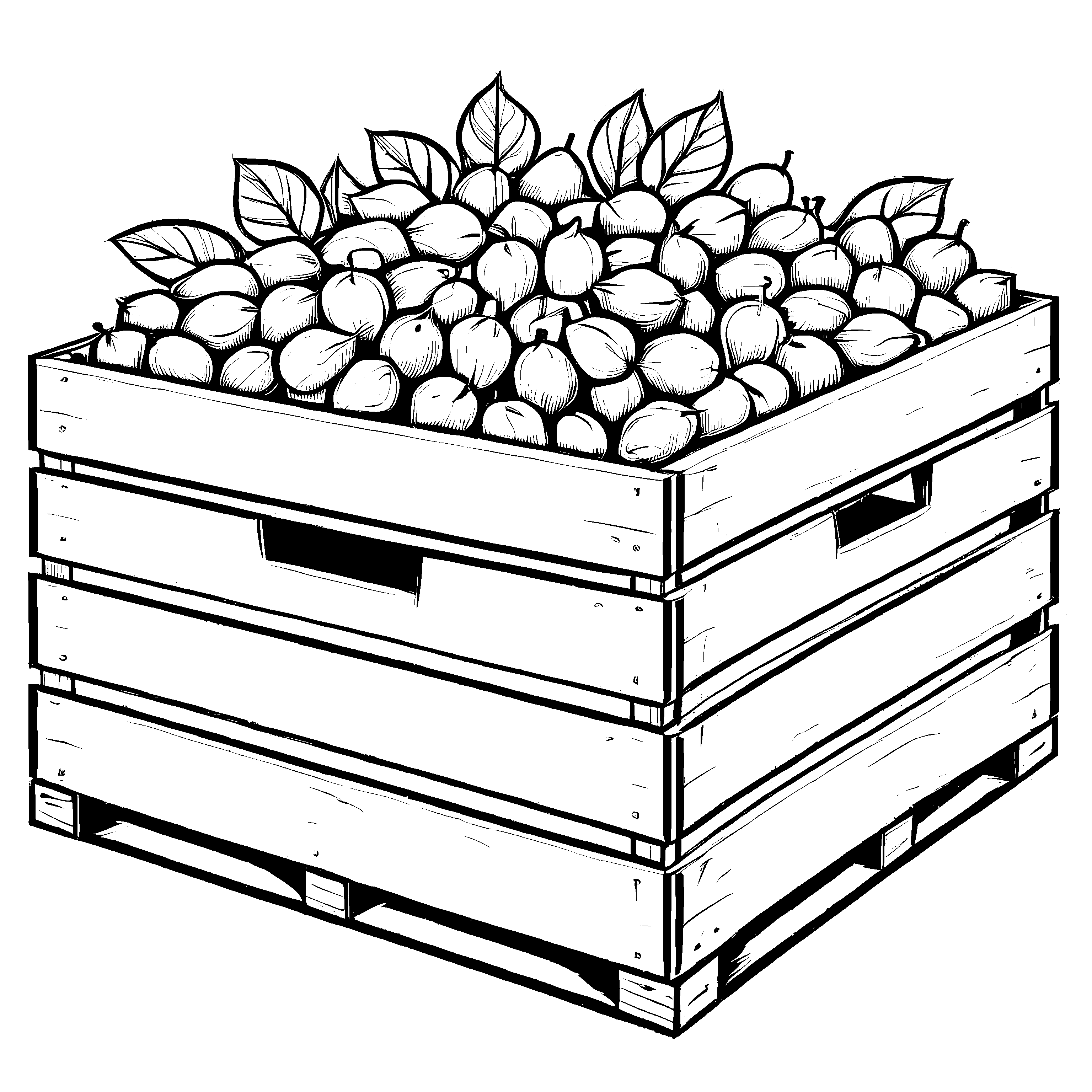 Exotische Longanfrucht in rustikalem Holzkessel Ausmalbild für abenteuerlustige Obstentdecker
