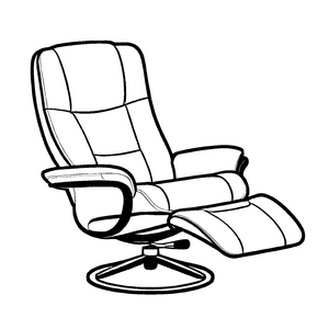 Schickes Drehstuhl-Design mit eleganten Linien Malvorlage für kreative Köpfe