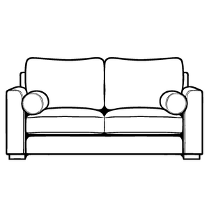 Moderne Couch mit gemütlichem Fußteil Ausmalmotiv für kreative Wohnträumer
