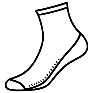 Bequeme Herrensocke im schlichten Design Ausmalbild für stilvolle Mini-Designer
