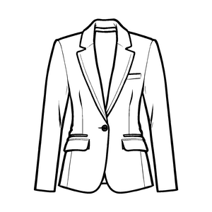 Schickes Herrenjackett mit modischen Details Ausmalbild für trendige Fashionistas