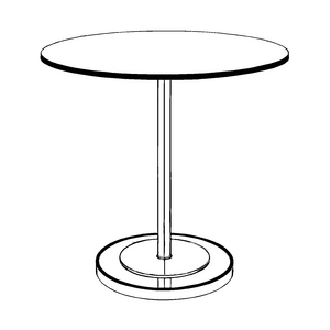 Fantasievoller runder Tisch mit schimmerndem Fuß Ausmalmotiv für kreative Köpfe und kleine Designliebhaber