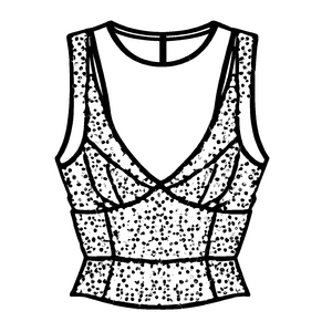 Schlichtes Damen-Top mit verspieltem Punktmuster Ausmalbild für mutige Modeabenteurerinnen