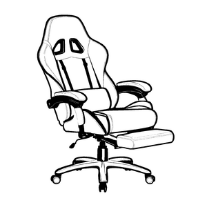 Stylischer Gaming-Stuhl mit funkelndem Sternenmuster Malvorlage für aufstrebende Spieler und kreative Traumerfinder