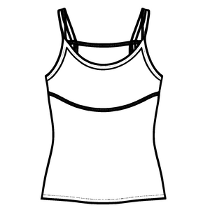 Modisches Damen-Top mit auffälligem Rückenelement Ausmalvorlage für inspirierte Fashionistas