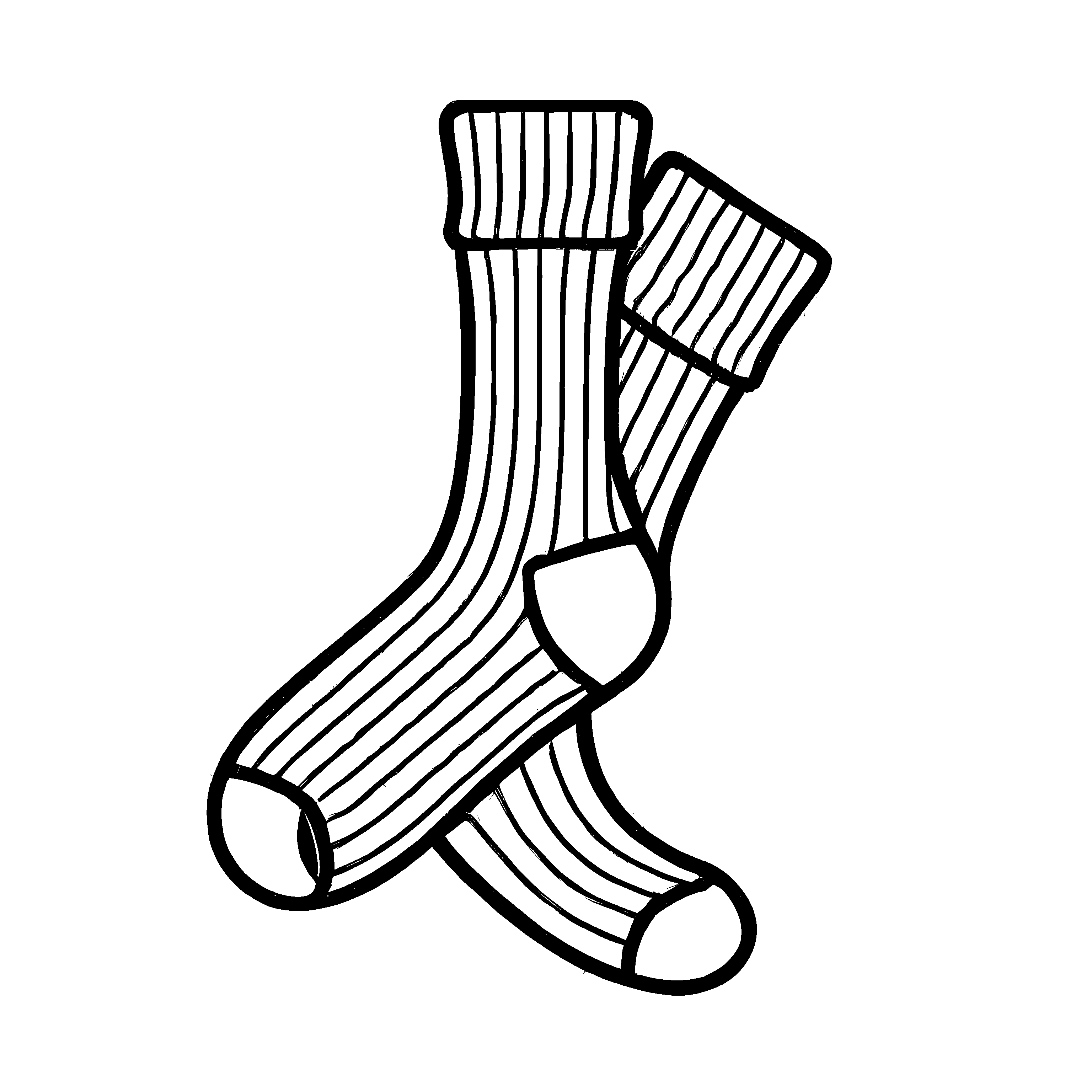 Schlichte Damen-Socke im modernen Design Malvorlage für fantasievolle Modemacher