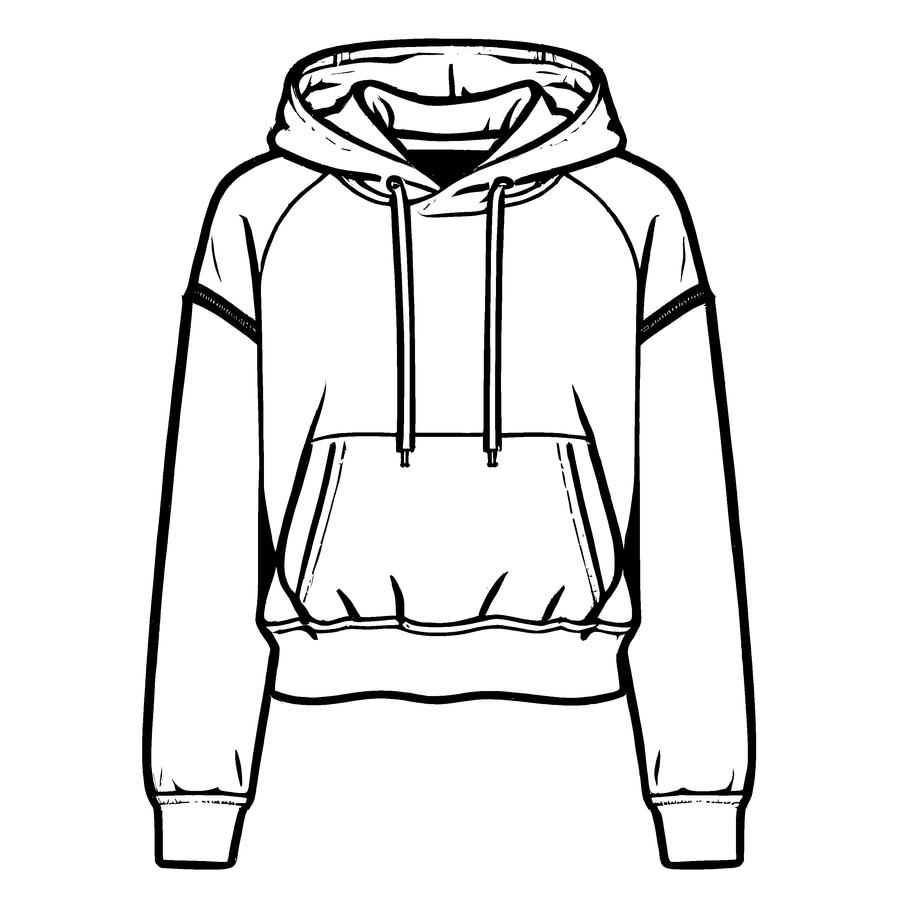 Bezaubernder Damen-Pullover mit schickem Kapuzendesign Malvorlage für fantasievolle Stylestars